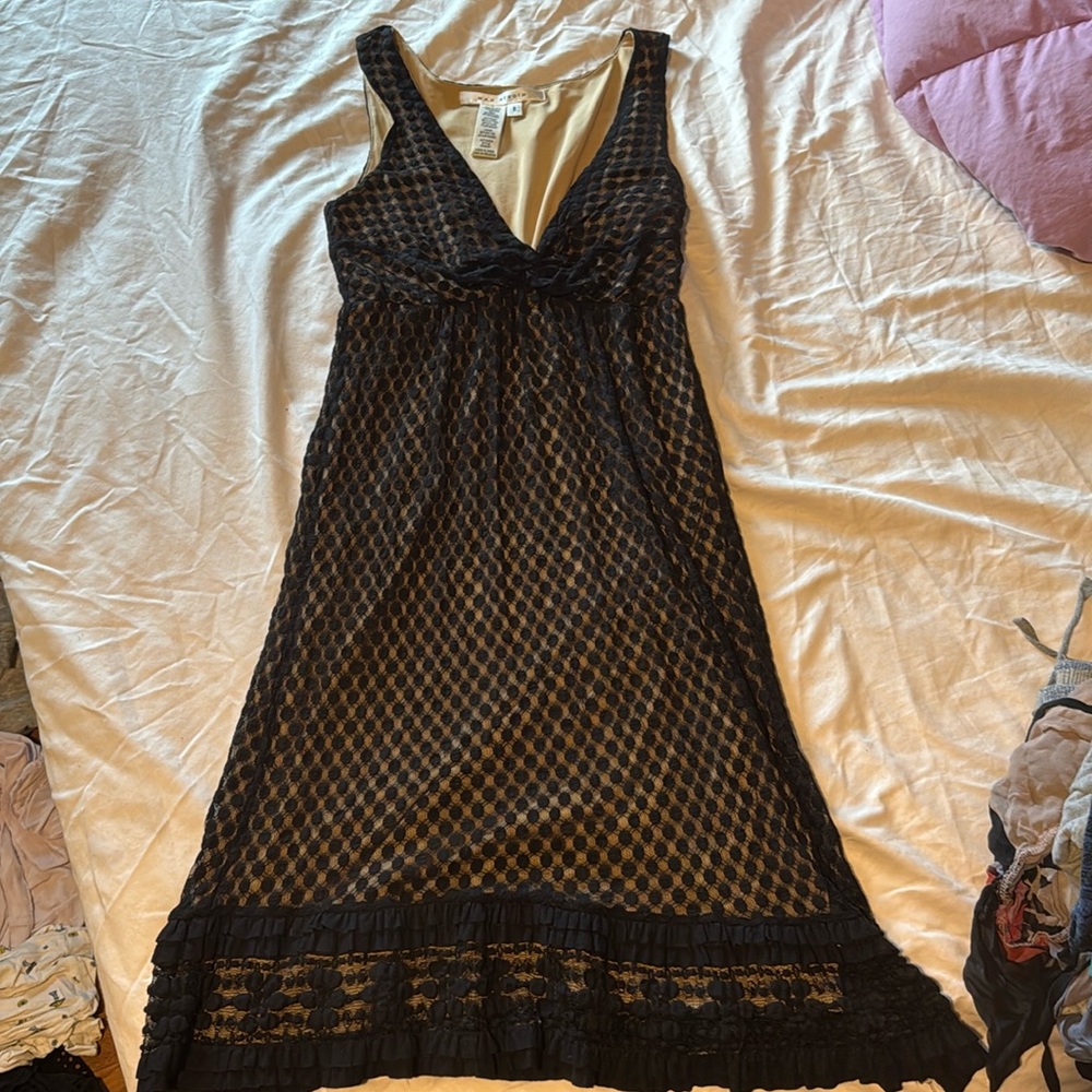 Max studio small black and nude dress